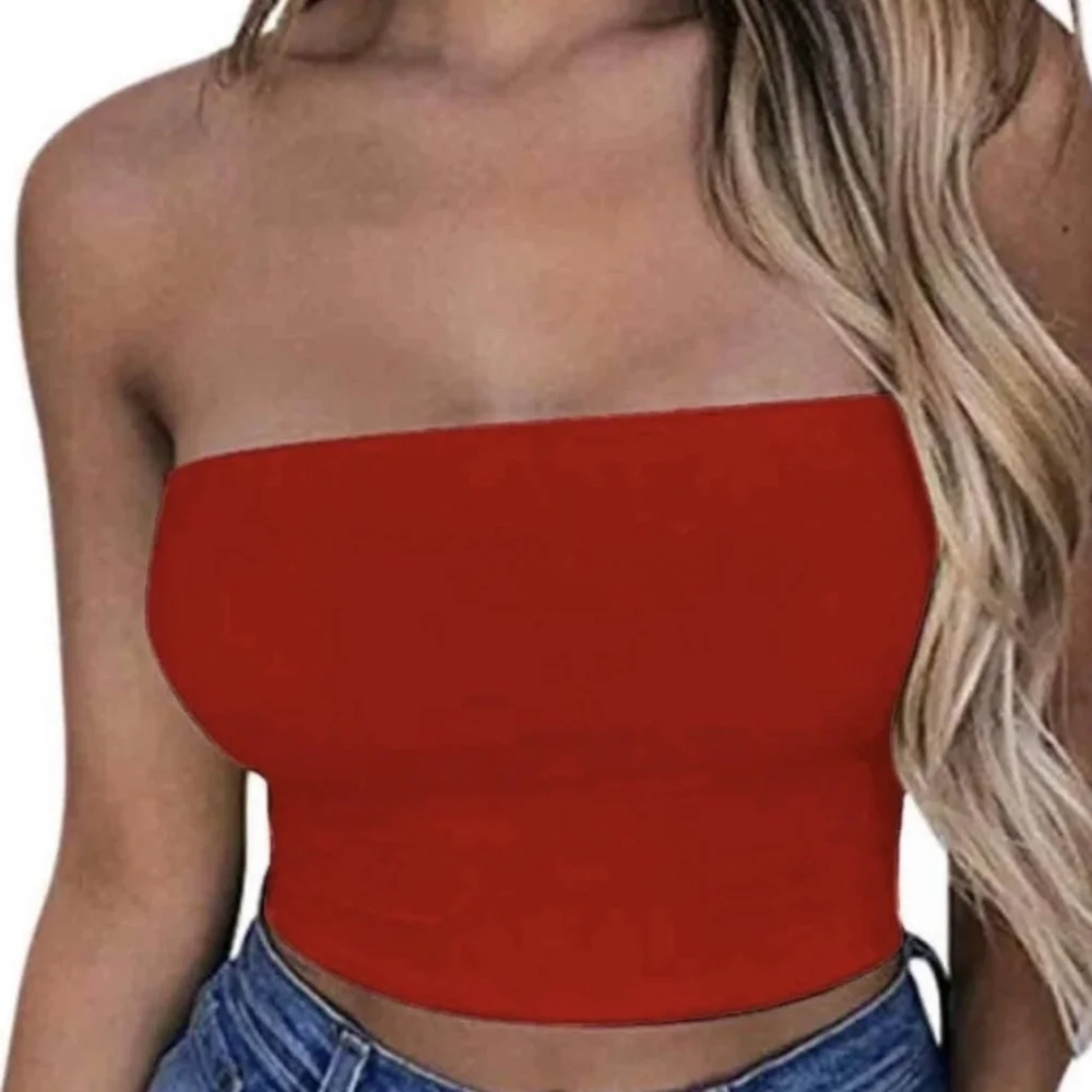 Red Tube Top - Picture 3 of 3